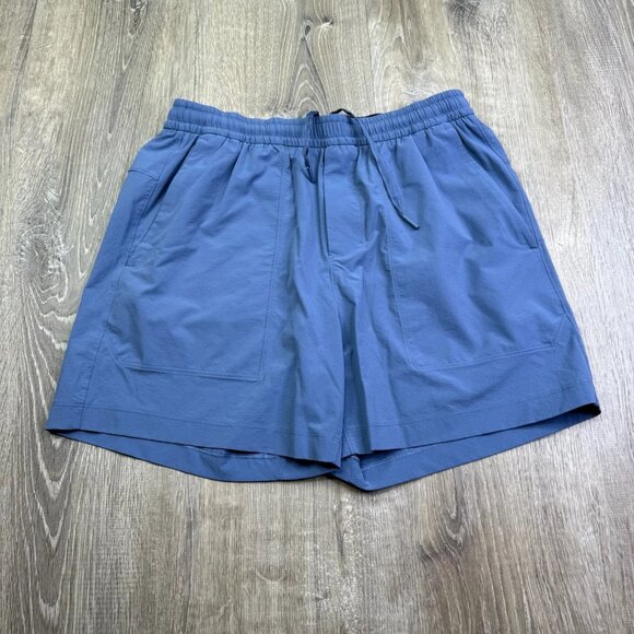 Lululemon Mens Blue Athletic Elastic West Relaxed-Fit Training Shorts Size M - Picture 1 of 12